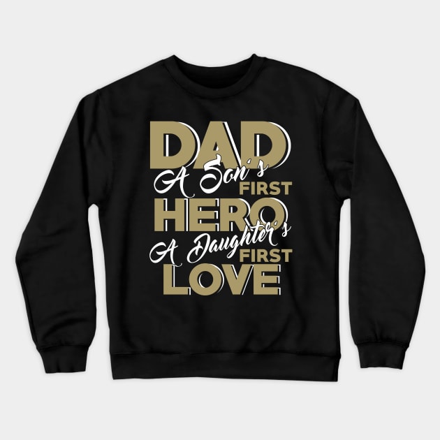 Dad son daughter father's day gift idea Crewneck Sweatshirt by Tianna Bahringer